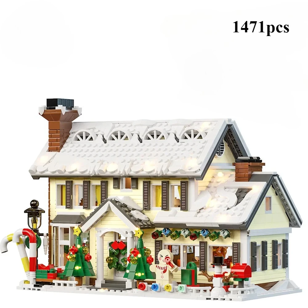 

HOT! Christmas Holiday House Building Set Christmas House Compatible with Legoed Gifts for Boys, Girls, Family, and Friends