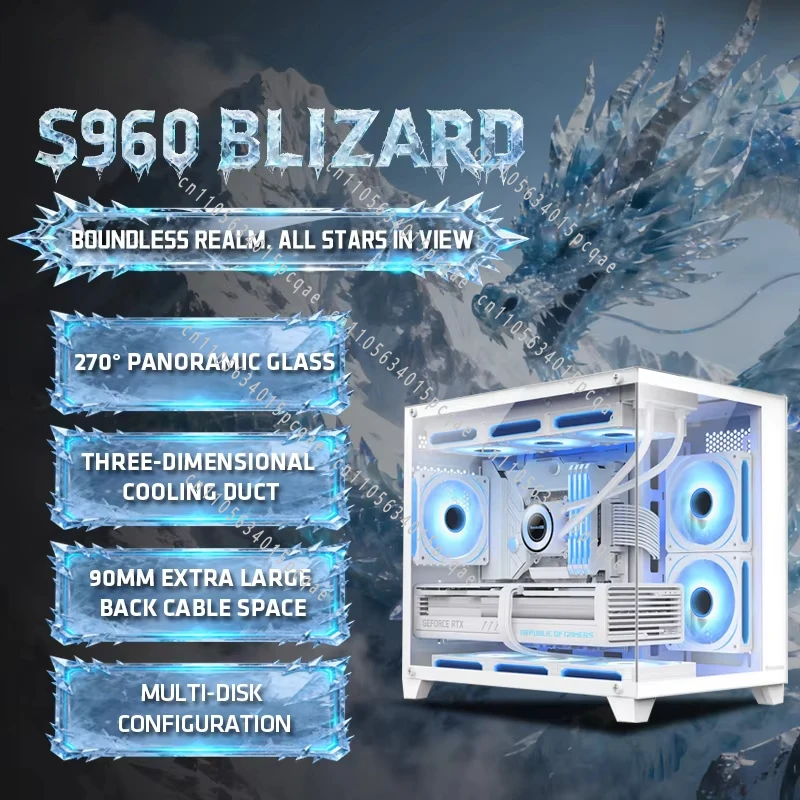 

Корпус для игрового компьютера S960X M-ATX с дизайном «Вид на море» и поддержкой водяного охлаждения 240 мм