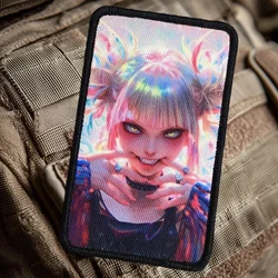 Parche táctico anime chica Punk moral militar con velcro gancho-bucle