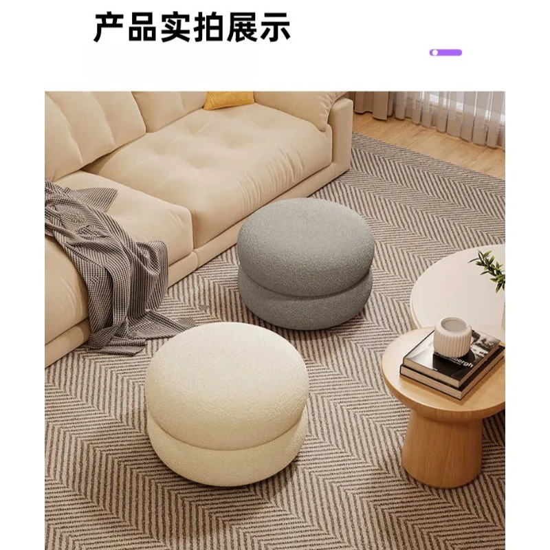 Cream wind living room small stool, household sofa stool, home shoe change stool, coffee table small bench pier