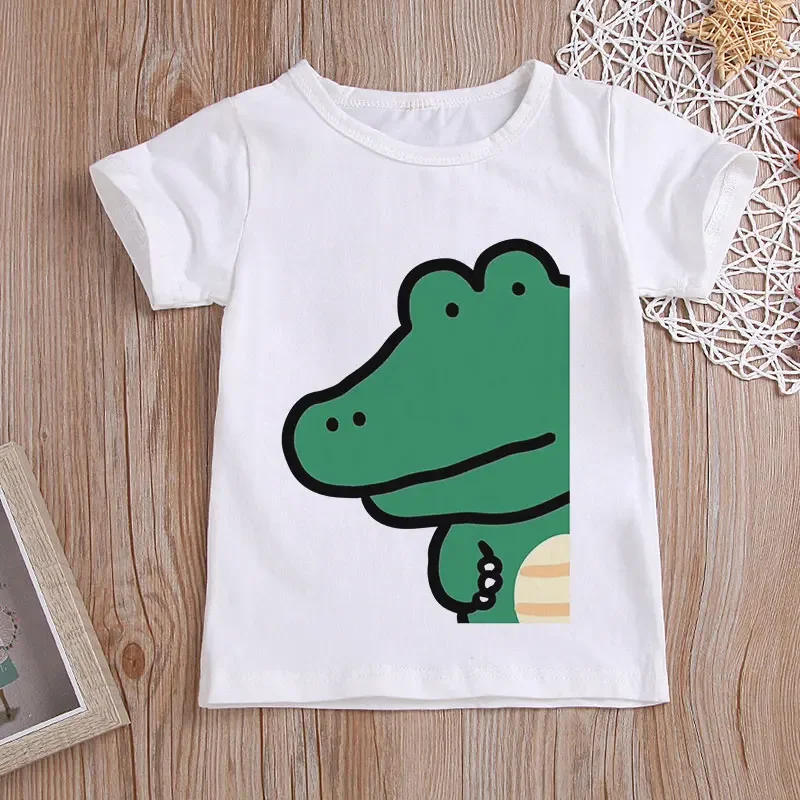 

Boys T Shirt Cartoon Koala Say Hello Printing Toddler Shirts Fashion Girls Tshirt Harajuku Design Short Shirt Kawaii Summer New