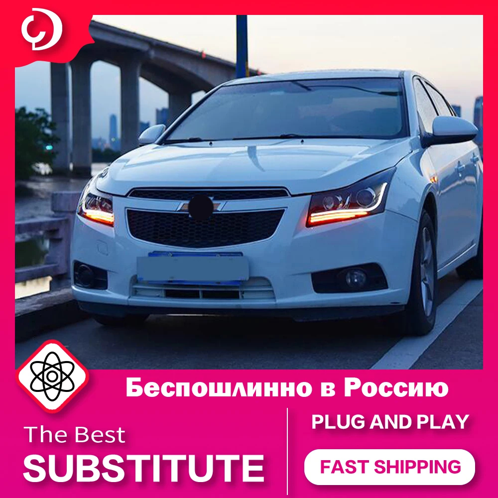 AKD Car Styling Headlights for Chevrolet Cruze 2009-2014 LED Headlight DRL Low Beam High Beam Projector Auto Accessories