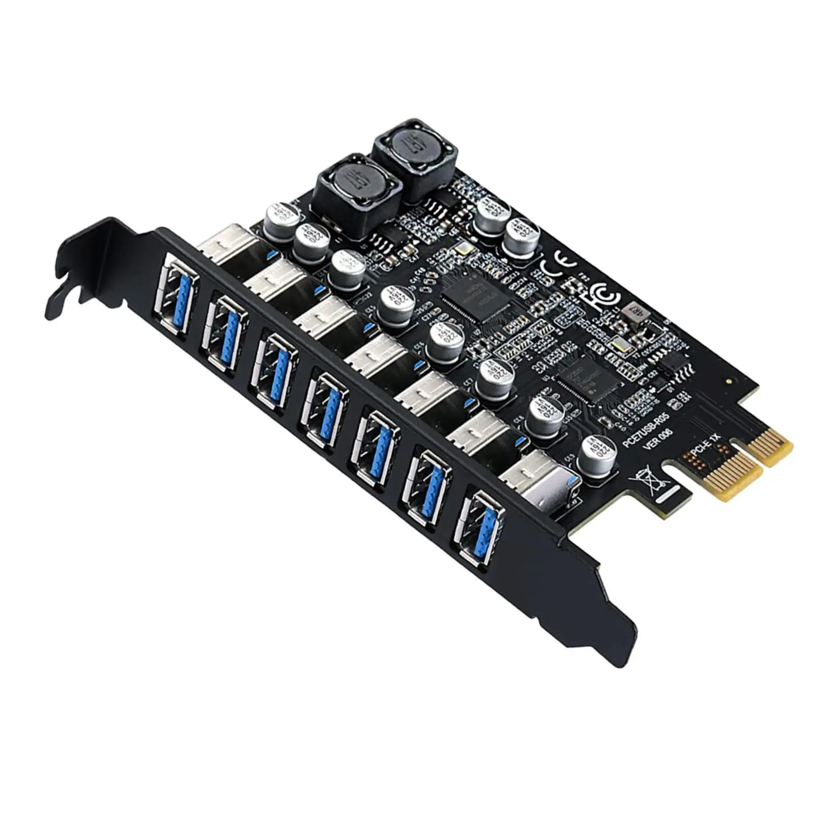 

PCIe 7-портовая карта расширения USB 3.0 Суперскоростной концентратор Адаптер контроллера USB3.0