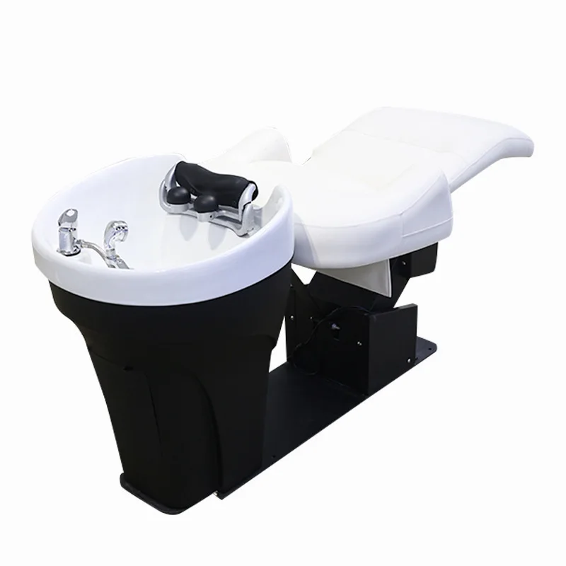 High end automatic lifting hair washing bed, hair salon specific ceramic deep basin hair salon flushing bed