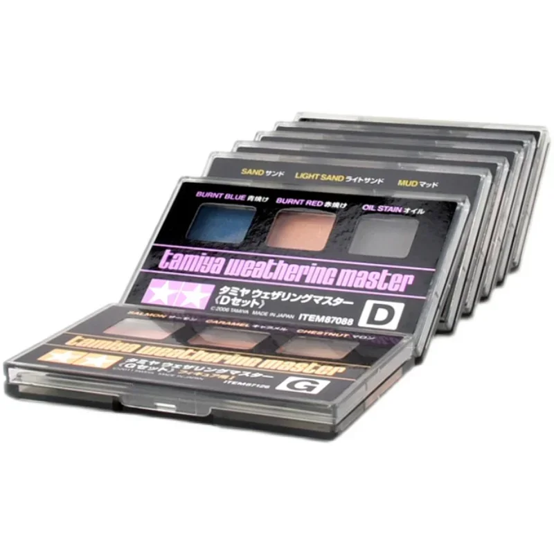 TAMIYA 87079-87127 Weathering Master ensemble de 3 couleurs avec brosse applicateur outil de fabrication de modèles consommables pièces effet de brosse sèche de vieillissement