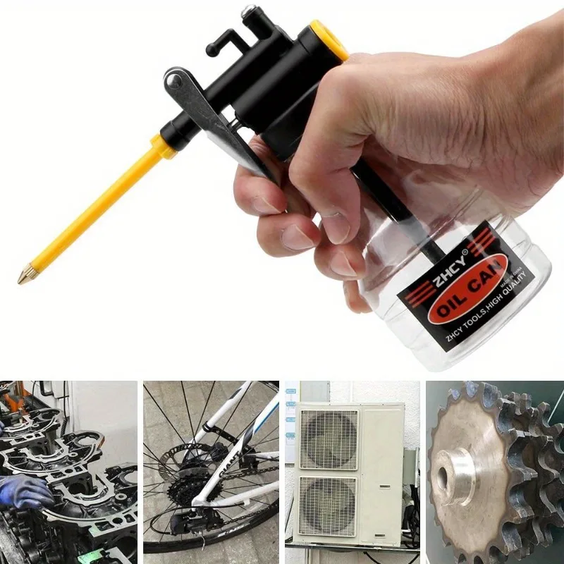 1Pc 250ML High Pressure Oiler Grease Flex Gun Oil Pump Cans Hand Tools Lubricator Clear Oil Can