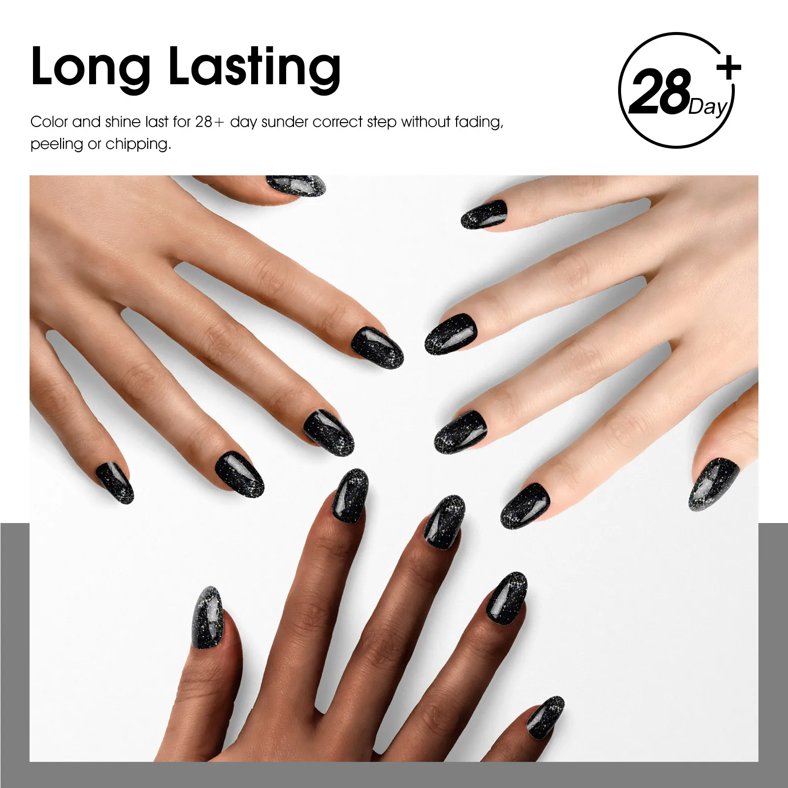 CANNI Nagelgel-Nagellack HEMA TPO FREE 9 ml EU-Standard Soak Off UV LED Diamond Sparkle Pailletten Wunderschöne Farbe Semi Permanent Gel – Detail 9