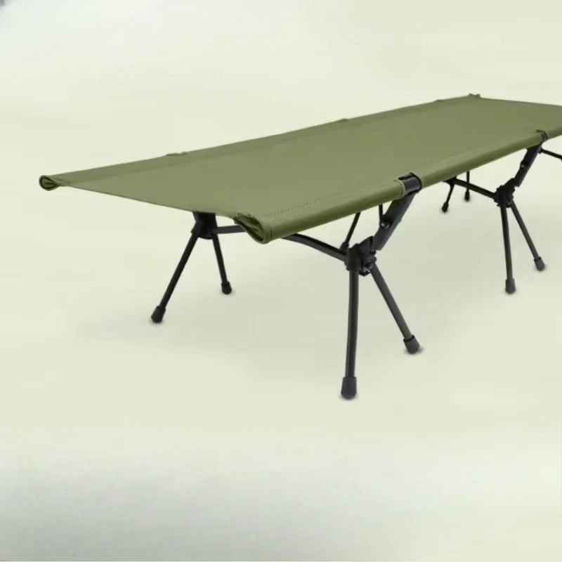 

Portable ultralight aluminum camping bed, adjustable height crib, folding design for travel