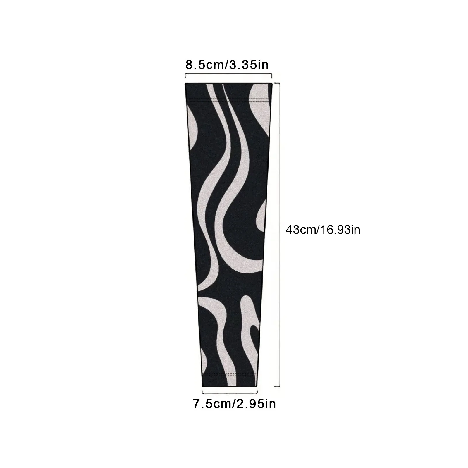 Customizable Stylish Zebra Pattern Stretchy Comfortable Ice Sleeves – Sun - Protective, Breathable & Quick - Dry for Outdoor Fun