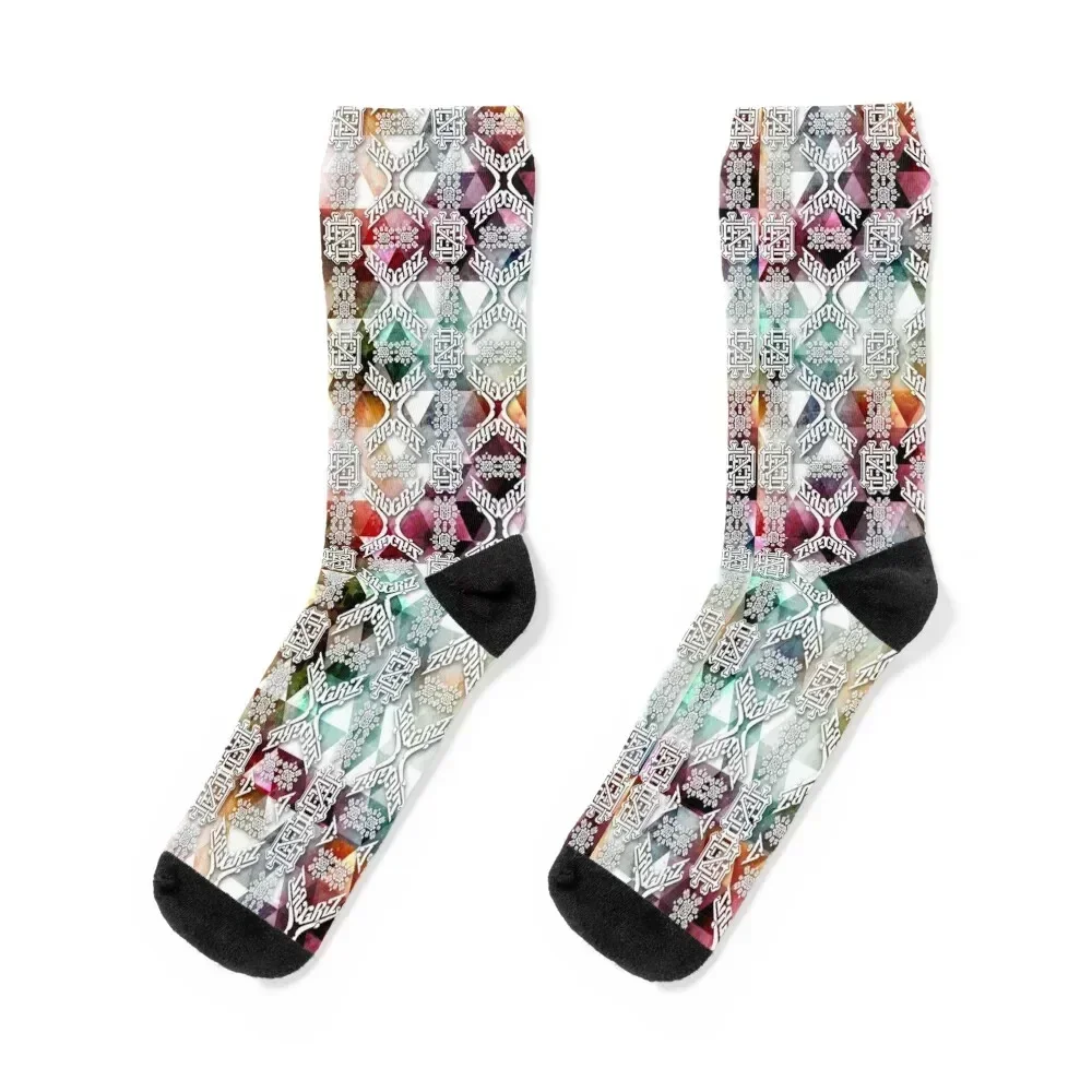 Griz Holographic Music Festival and Rave Accessories Socks colored kawaii ankle Stockings Socks Male Women's