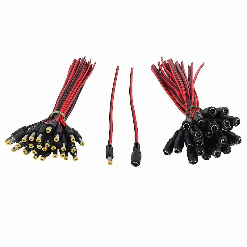 5/10PCS 5.5x2.1 Mm Male Female Plug DC Power Pigtail Cable Jack for CCTV Camera Connector Tail Extension DC Wire