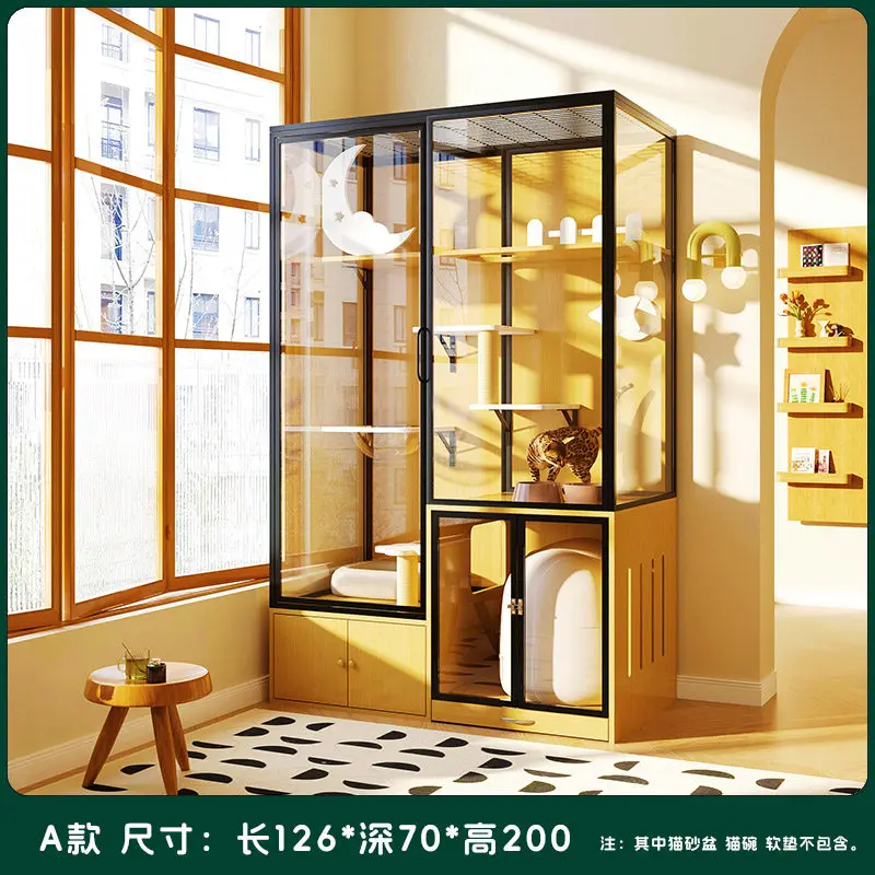 

Клетка-вилла для кошек с автоматическим лотком и интегрированным домиком — суперкомфорт для всех питомцев