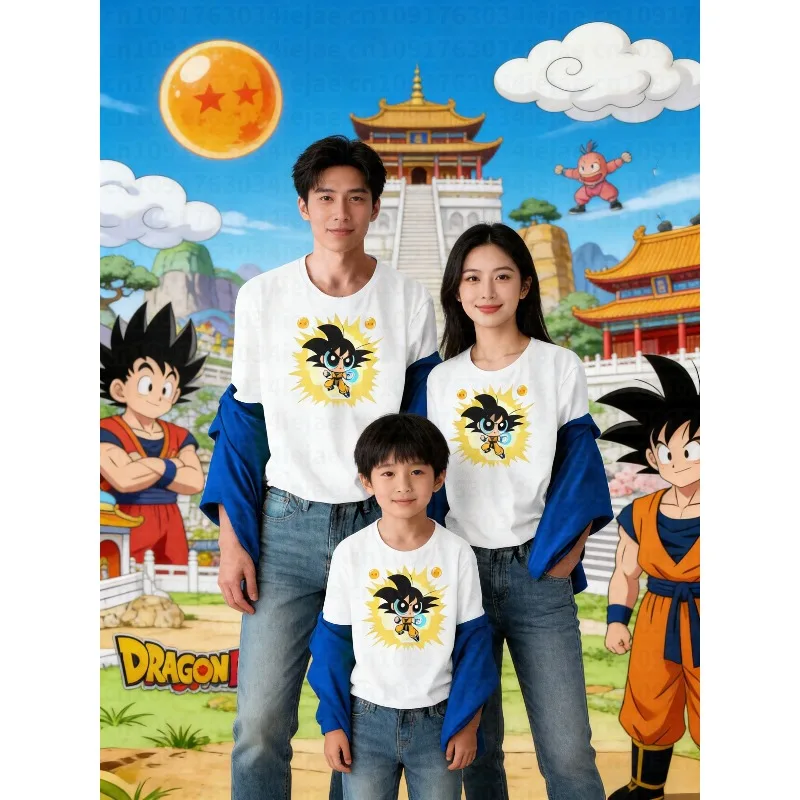 

2026 Summer Dragon Ball 100% Cotton Printed T-shirt Men's New Anime Printed Comfortable and Breathable Plus Size Casual Loose