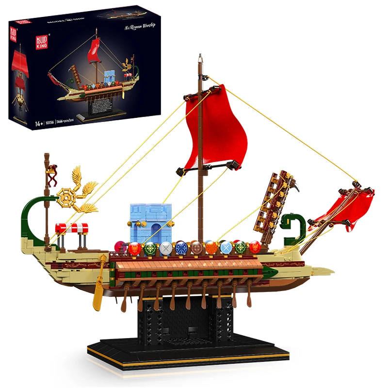 

Mould King 10156 Roman Warship Sailing Boat 1466pcs MOC Nautical Series Model Assembly Bricks Creative DIY Collector Adult Gift
