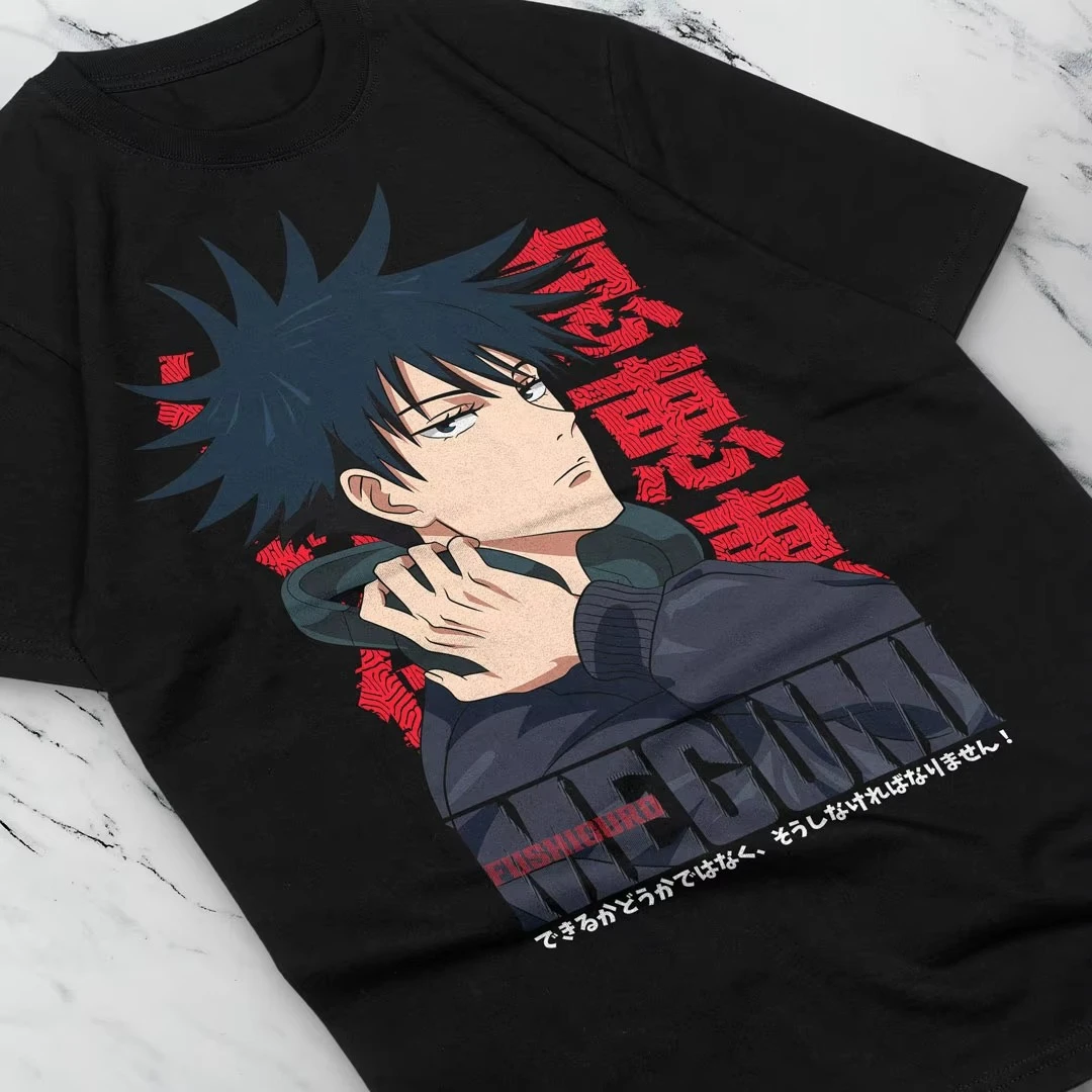 Camiseta estampada Megumi Fushiguro Jujutsu Kaisen Gojo Satoru, camiseta para hombre y mujer, camiseta deportiva para hombre, camiseta para hombre