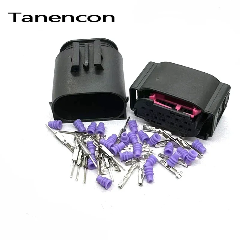 1 Set 12 Pin Car Lane Change Assist Connector 0.7mm Male Female Plug for Porsche BMW Volkswagen Audi 1-967680-1 1534151-1