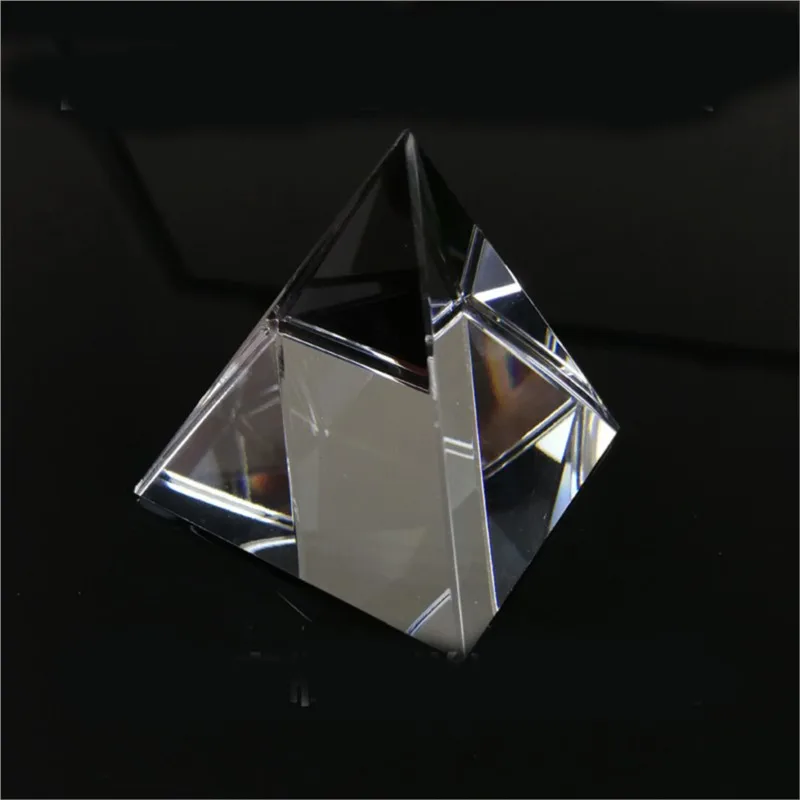 40mm Glass pyramid Quadrangular pyramid Prism Rainbow optical prism Physics teaching Supplies