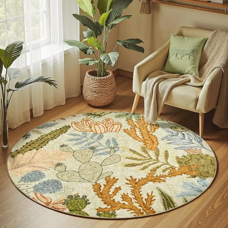 Karpet Ruang Tamu Bulat Gaya N - Printing On Commercial ulasan dan harga
