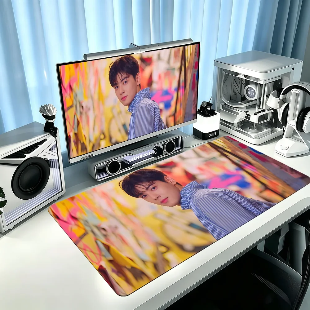 Singer Cha Eun-woo Mouse Pad Large Non-slip Lockedge Desktop Computer Desk Mat Keyboard Writing MousePad Office Gamer Student