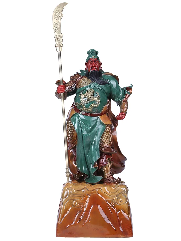 Wealth Guan Gong Decoration Copper Buddha Statue Guan Yu Lord Guan The Second Statue Living Room Company Shop Opening Gifts