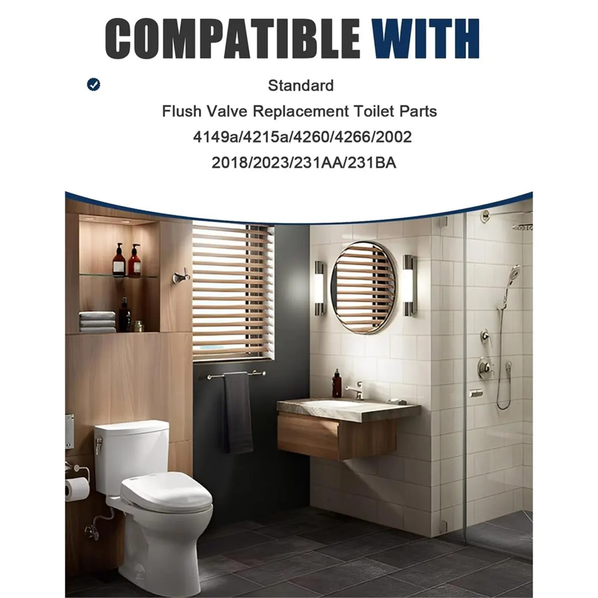 PROMOTION~ Toilet Flush Valve Flush Valve Replace American Standard 4149a/4215a/4260/4266 Toilet Parts, Includes Flapper/Gasket