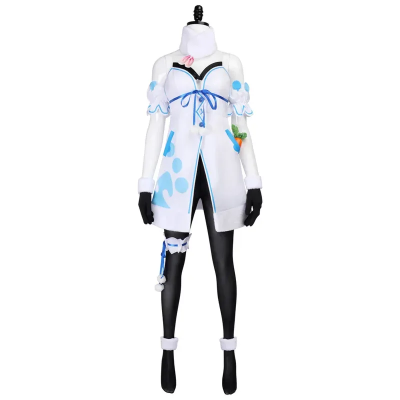 

YouTuber white dress rabbit ear Halloween carnival cosplay Usada Pekora anime performance costume sf/1