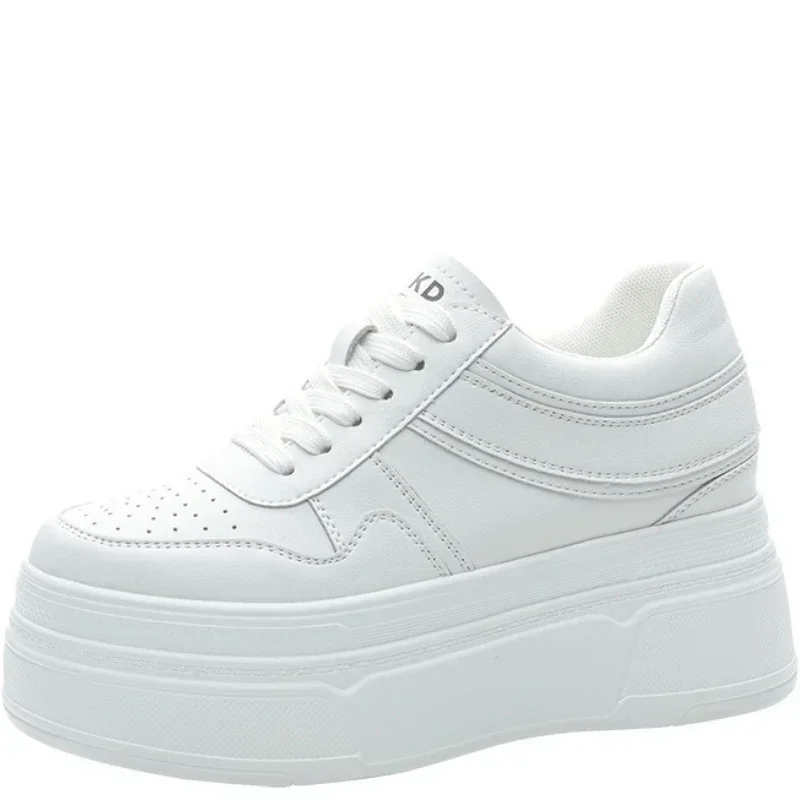 

Pop 9cm 2025 New Genuine Leather Vulcanize High Brand Comfy Chunky Sneaker Loafer Spring Autumn Platform Wedge Vulcanize Women S