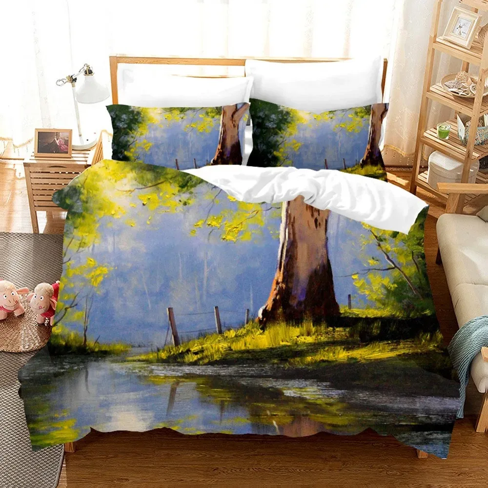 Oil Painting Van Gogh Star  Sky Bedding Set Queen King Size Bedroom Decor Quilt Cover Pillowcase Bed Linen Home Textile