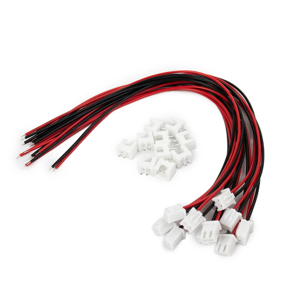 For JST XH 2.54mm Connector Pack 10 Pairs Includes 200mm 24AWG 1007 Wire and Male Female Sockets for Electronics Assembly