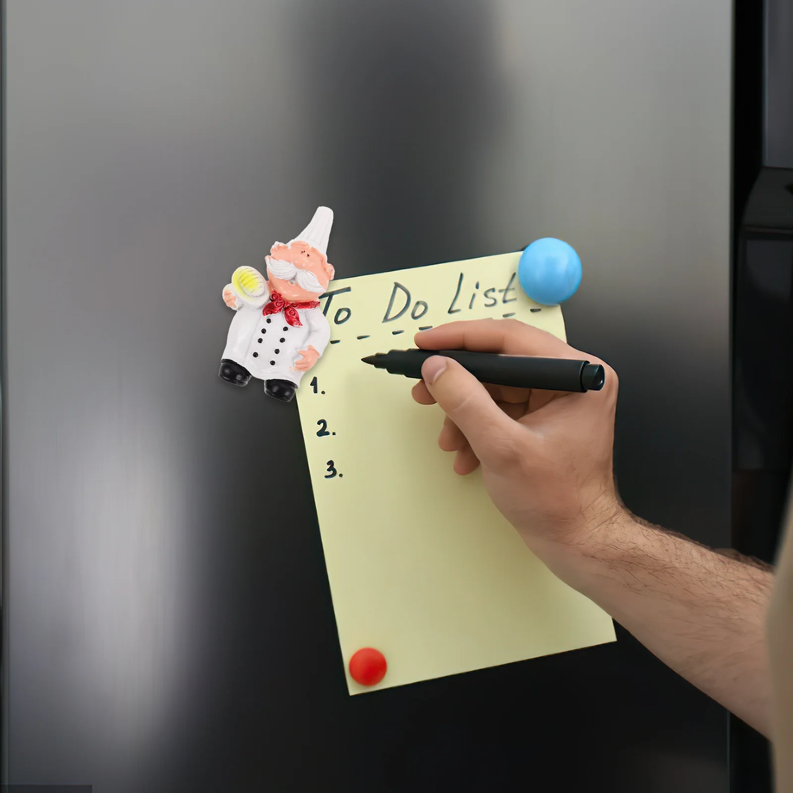 

Chef Fridge Magnet Resin Craft 3D Kitchen Decor Magnetic Attachment for Refrigerator Cabinet Microwave Oven Whiteboard School