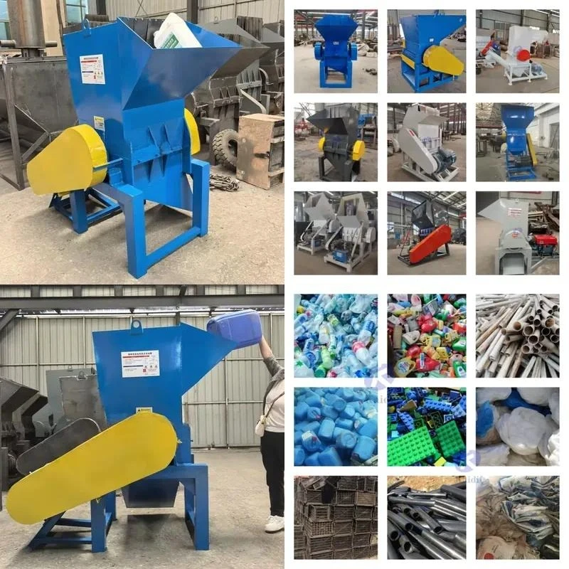 Small single motor plastic crusher 200kg/h bottle crusher polyethylene shredder efficient and low energy consumption