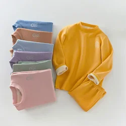 Thermal Underwear Set for Children Winter Boys Girls Long Johns Thick Warm Middle Collar Kids Homwear 14 15 Years Girl Clothes
