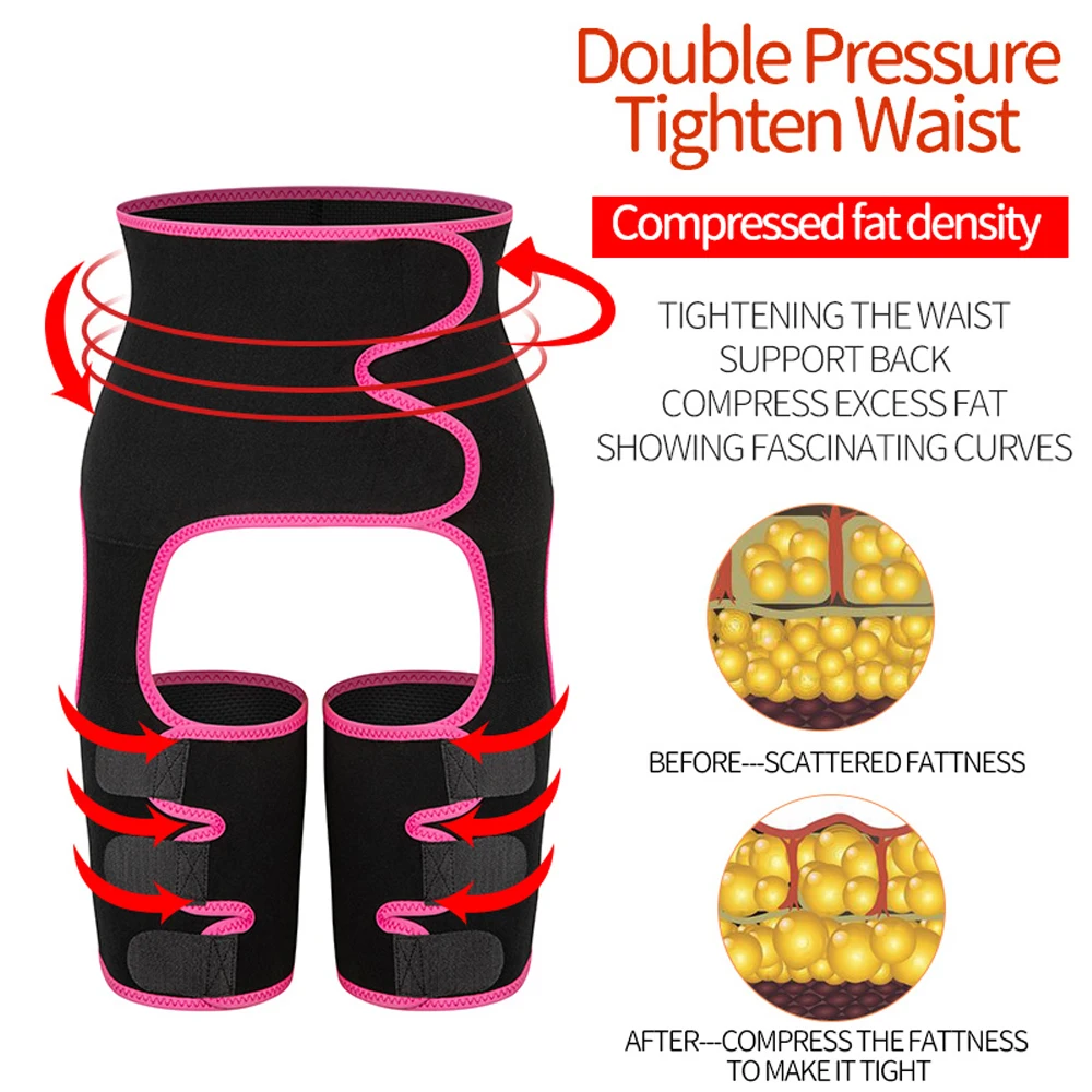 1 Piece Neoprene Slim Thigh Trimmer Leg Shapers Slimming Belt Waist Trainer Sweat Shapewear Fat Burning Compress Belt for Women