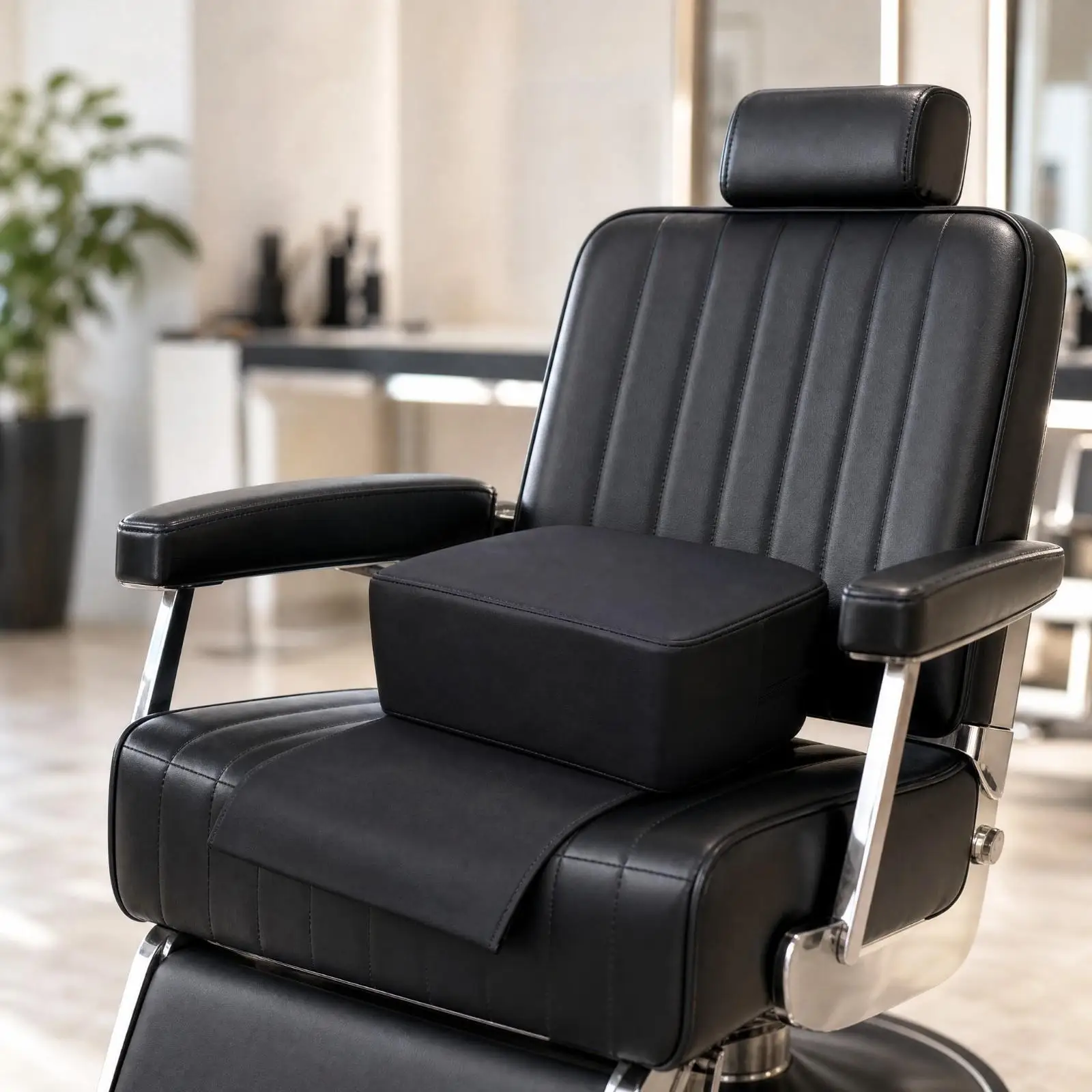 Salon Chair Cushion for Kids with Durable Foam Padding and Protective Flap for Barber Shop Haircut Comfort