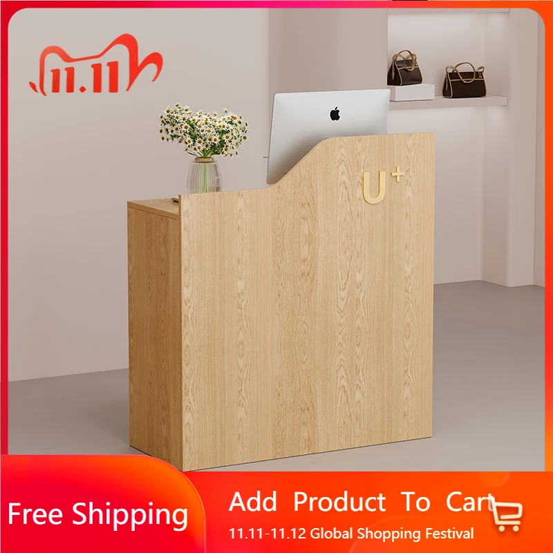 

Korean Simple Reception Desks Cashier Luxury Beauty Salon Small Bar Counter Service Front Pupitre De Conférence Salon Furniture
