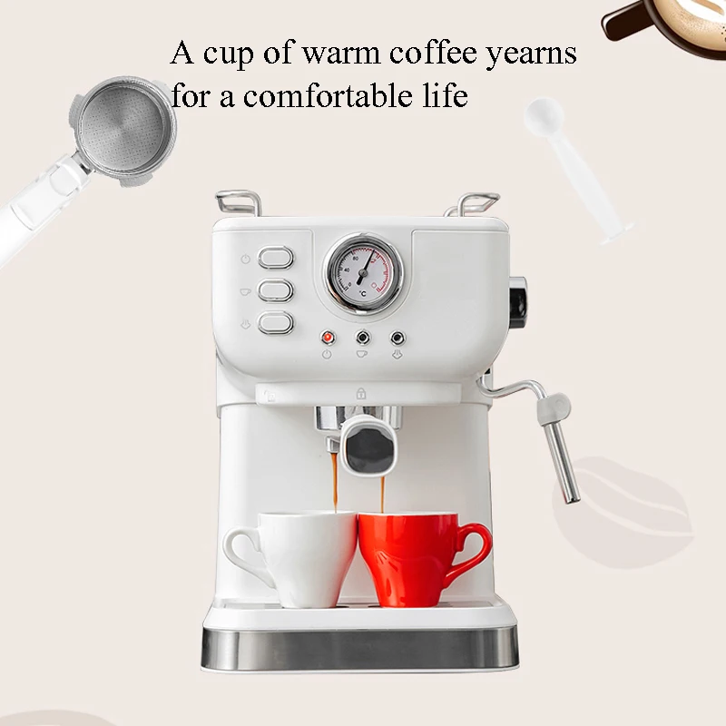 20 Bar Automatic Espresso Coffee Machine With Milk Frother And Grinder, Coffee Maker , 1.5L Water Tank