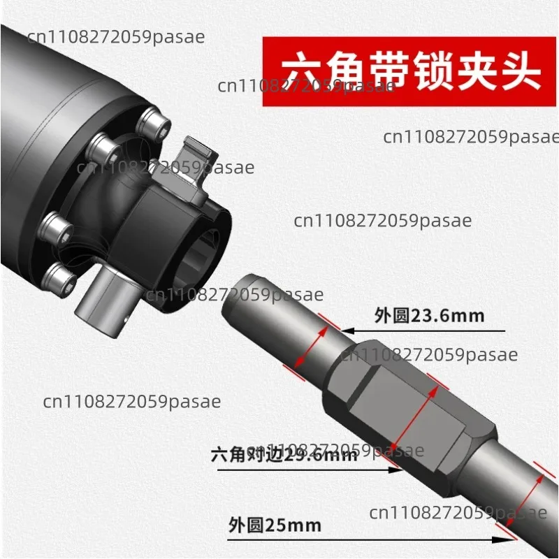 65 Electric Pickaxe Shovel with Widened Pointed Blade for Digging Soil and Extended Chisel 95 Electric Pickaxe Pickhead