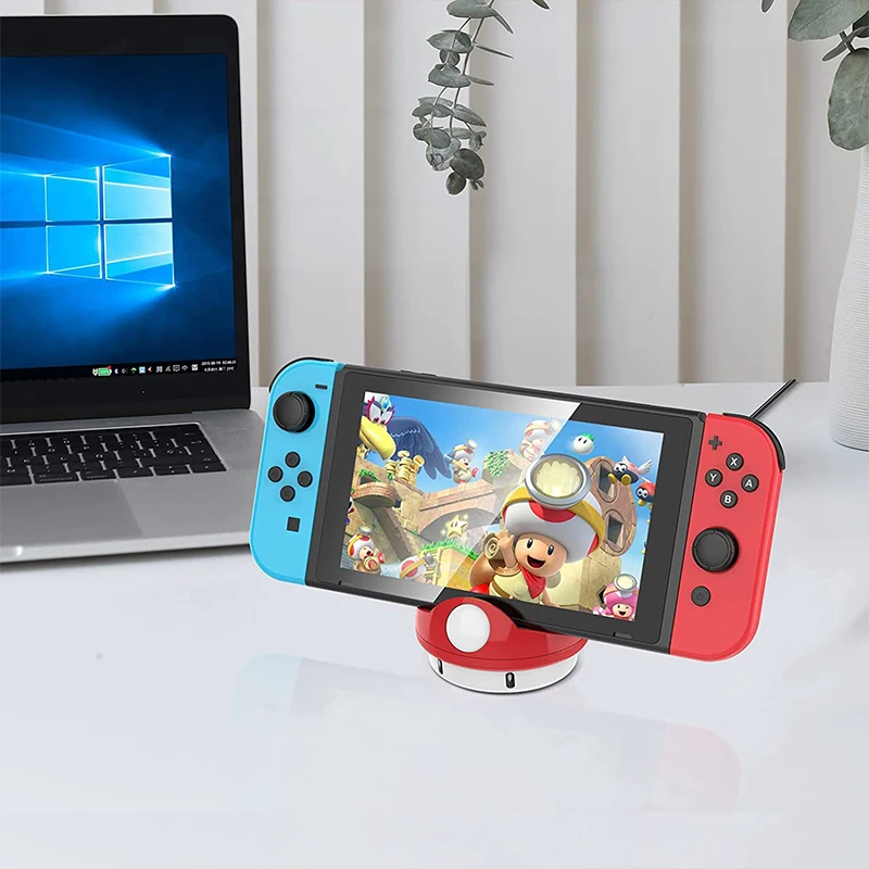 New Game Console Charger Creative Mushroom Head Charging Base Game Console Accessory For Nintendo Switch Lite Oled