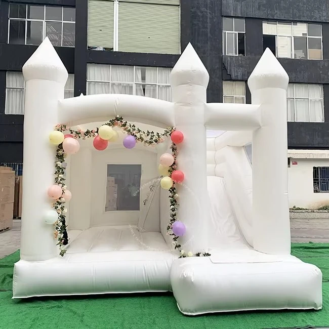 White Mini Inflatable Bouncy Castle Combo Bounce House Inflatable Jumper Bouncy Castle for Sale