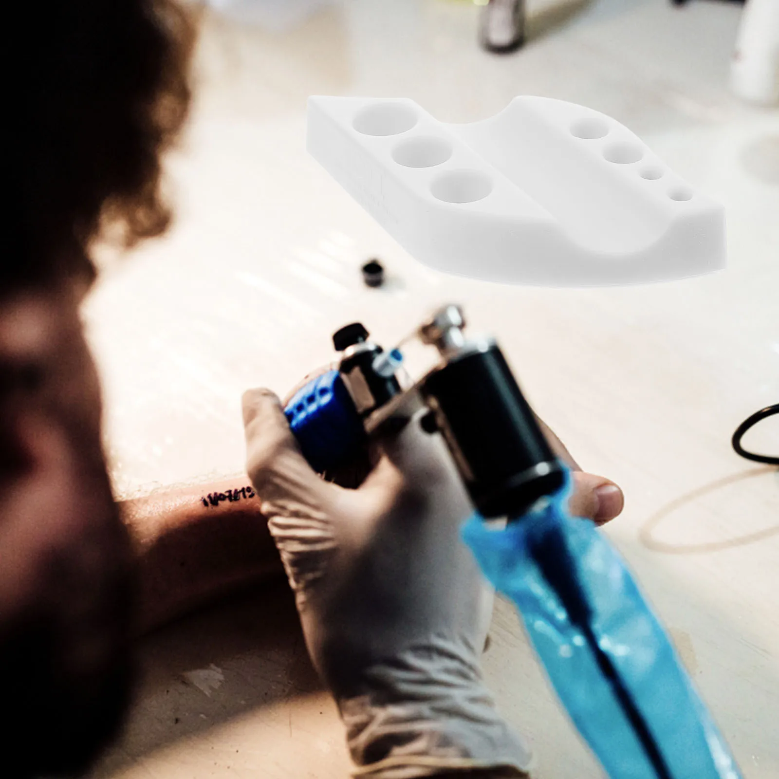 

Органайзер для пигментных чашек, силиконовый держатель для чашек с чернилами, подставка для инструментов для татуировки, без заусенцев, простой в использовании для начинающих художников, салонов