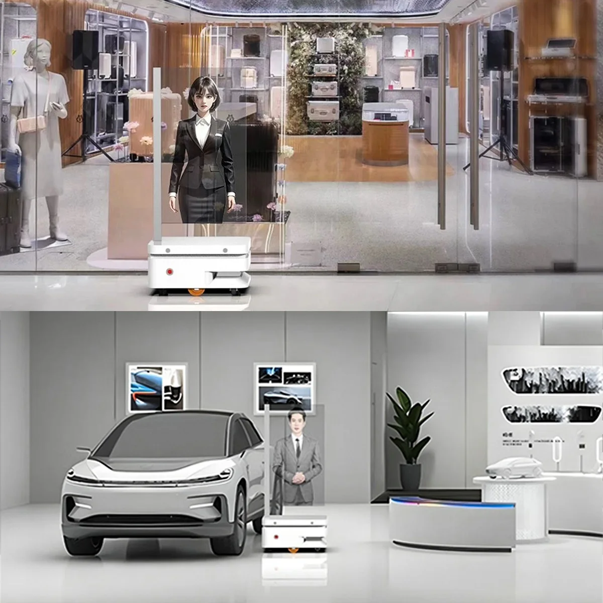Transparent OLED Digital Poster AI Virtual Human Screen, Aliexpress Hot Sale Smart for Showroom Exhibition Shopping Malls