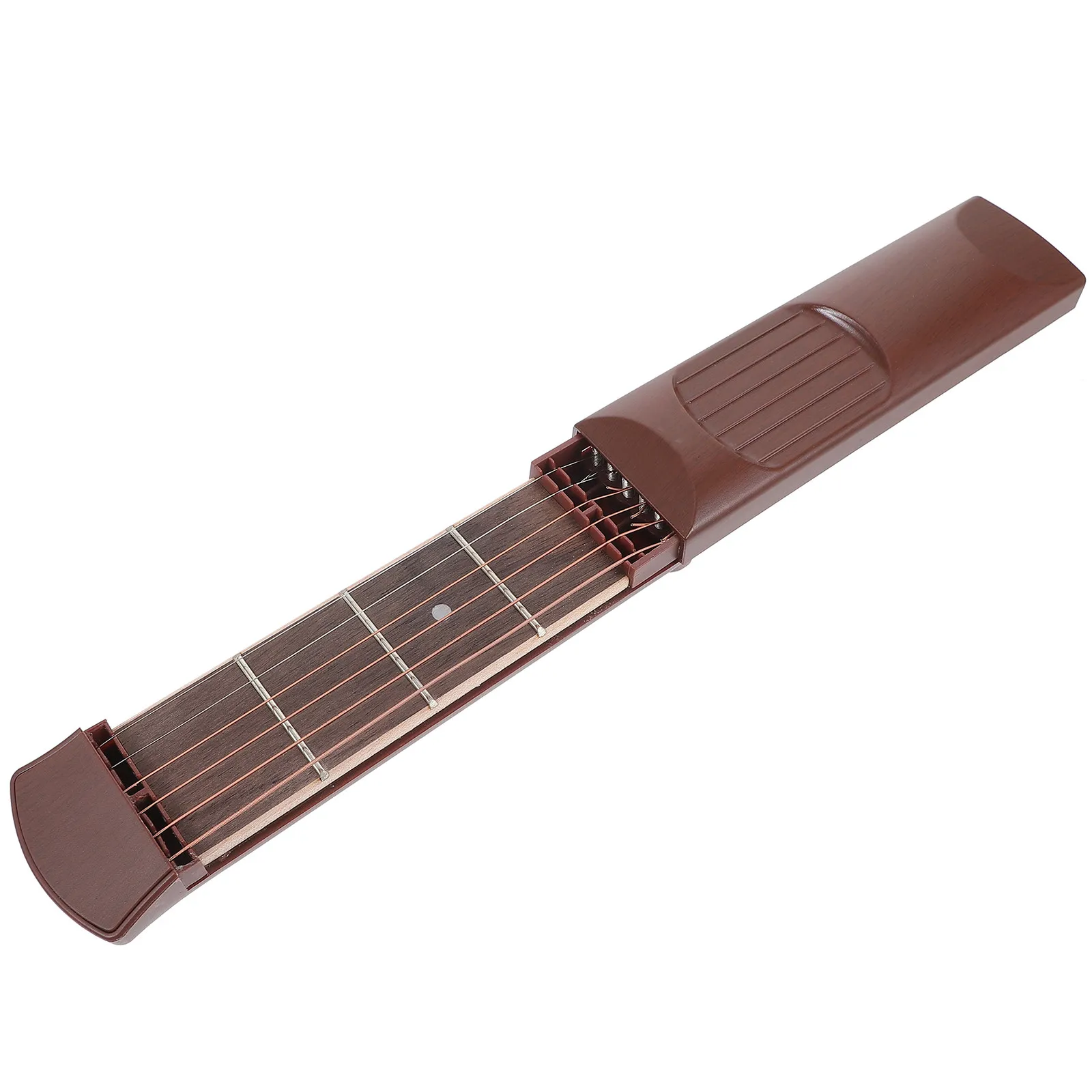 

Professional Pocket Guitar 6 String 4 Fret Acoustic Practice Instrument Portable Lightweight Compact for Beginners Finger