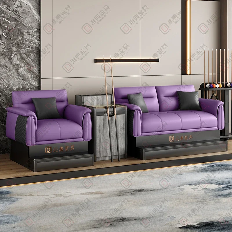 High-end billiards room special watch billiards chair Billiards room game rest area sofa coffee table combination set