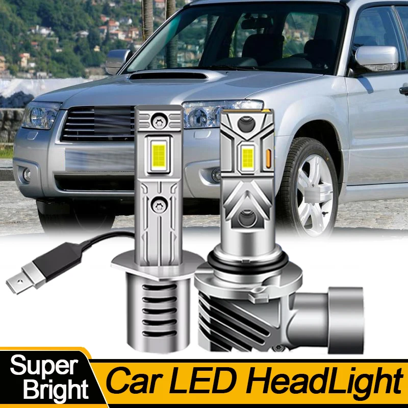 2X LED Light For Subaru Impreza 2004 2005 Forester 2006 2007 2008 Outback 2000-2004 Headlight 9005 HB3 H1 High Low Beam Headlamp