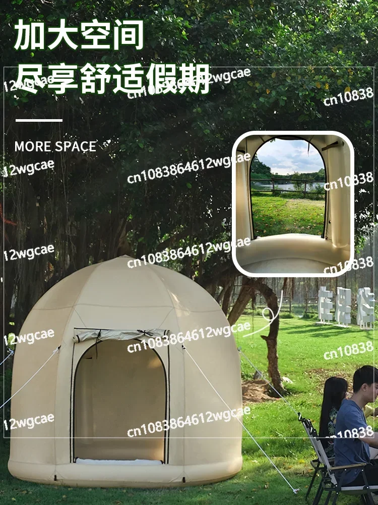 Outdoor Folding Thickened Inflatable Tent, Portable Camping Equipment, Free Soldier, Adult Camping