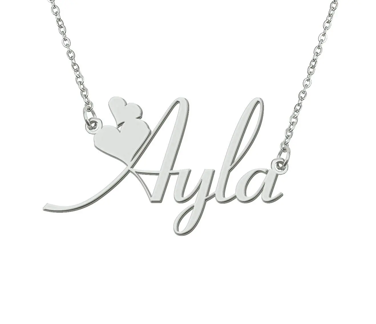 

Ayla Name Necklace Stainless Steel Nameplate Pendant for Women Girls Best Friends Birthday Wedding Christmas Mother Gift