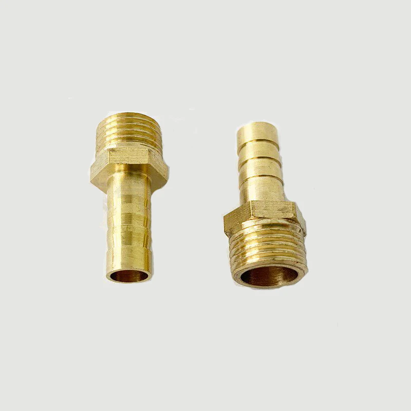 Brass Male Thread Hose Barb Connector 1/8 1/4 3/8 1/2 3/4 1 Inch Barb Tail 25mm Air Water Gas Pipe Fitting Copper Pagoda Adapter
