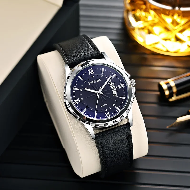 

Leather Strap Men's Quartz Wristwatches New Fashion Calendar Watch for Men Clock Watches Leisure Sports Gifts Relógio Masculino