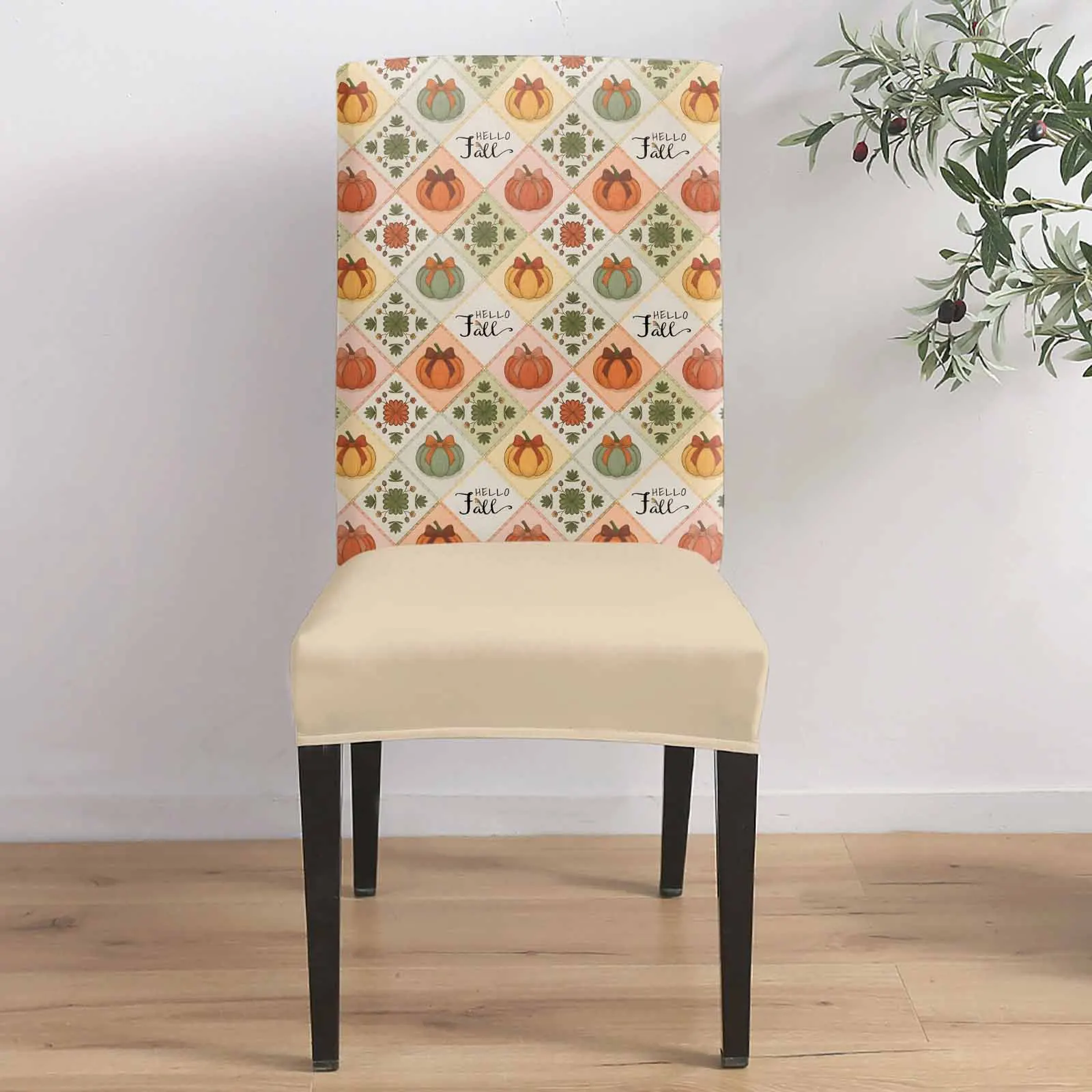 

Лоскутные тыквы «Hello Fall», 4/6/8 шт., эластичный чехол на стул из спандекса для свадьбы, отеля, банкета, столовой