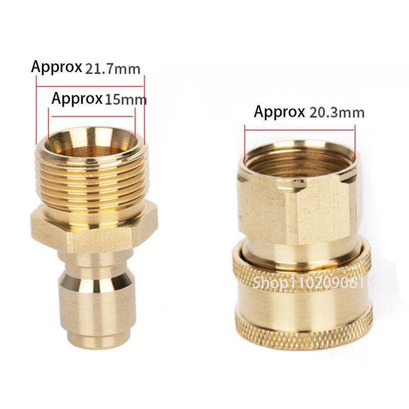 1Set M22 Adapter For High Pressure Wash Machine Water Outlet Set Quick Connect Kits For M22 High Pressure Washer Gun Pipe